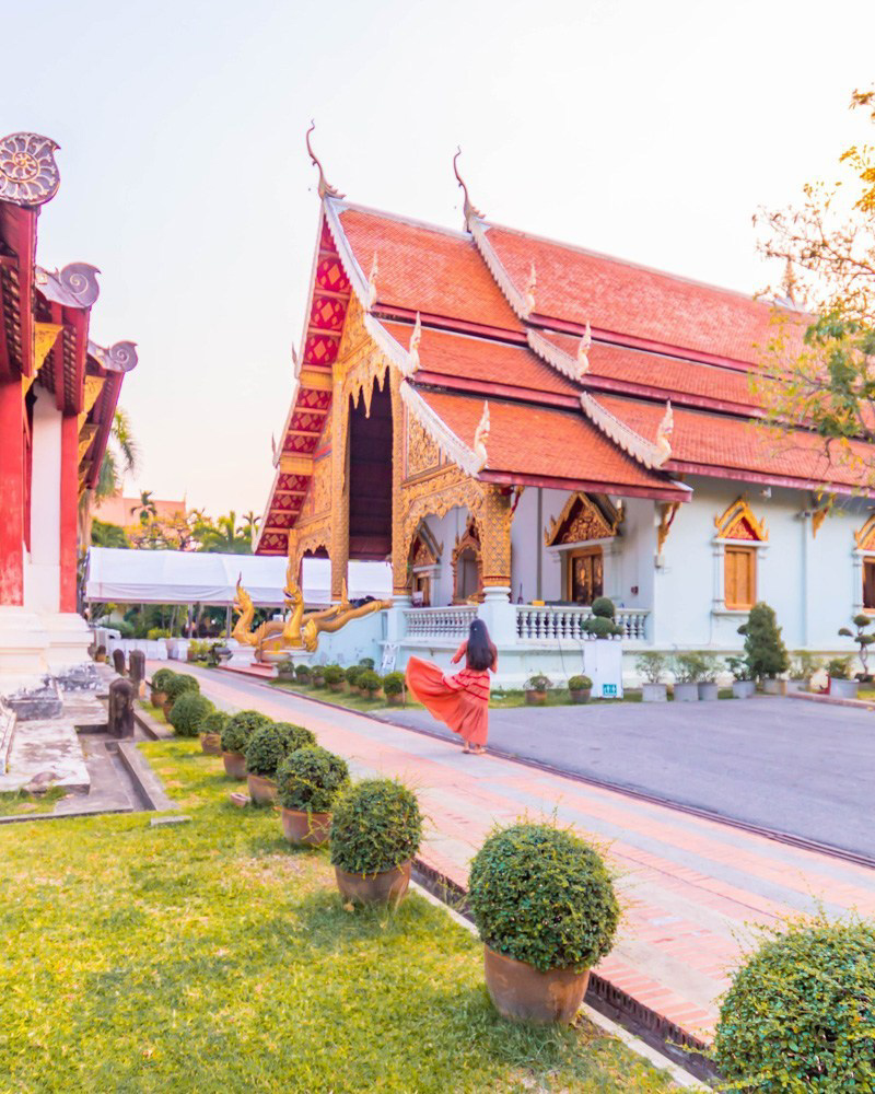 Wat Phra singh temple in old city of Chiang Mai