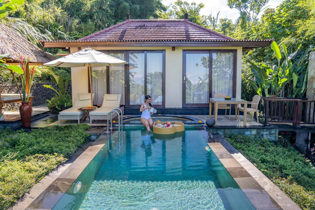 Outside view of Jungle villa at Munduk moding resort, North Bali