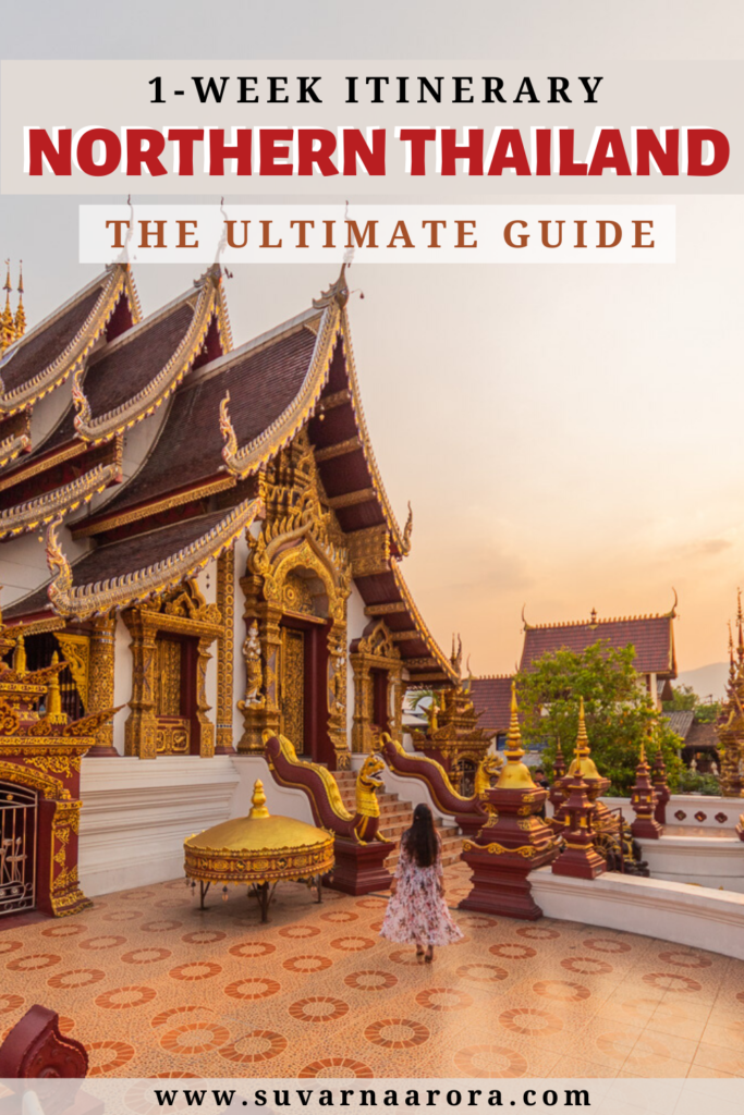 Pinterest pin for 1 week northern Thailand itinerary