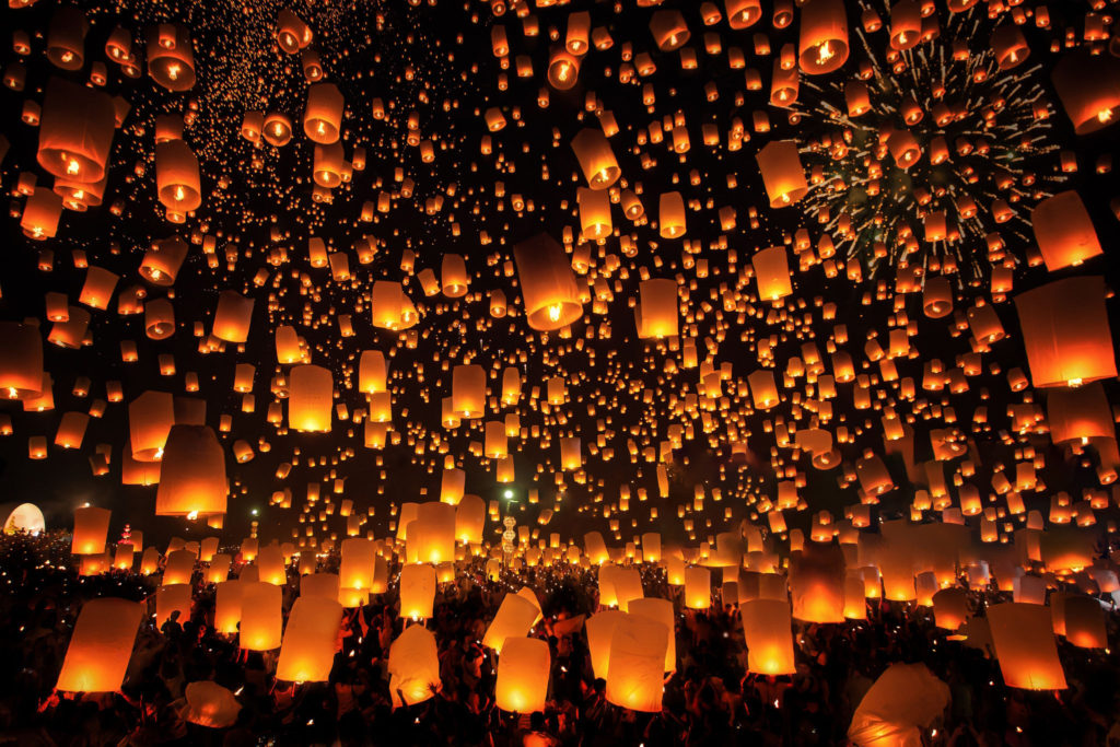 lantern festival at Chiang Mai in thailand is one of the best festival to attend in Southeast Asia